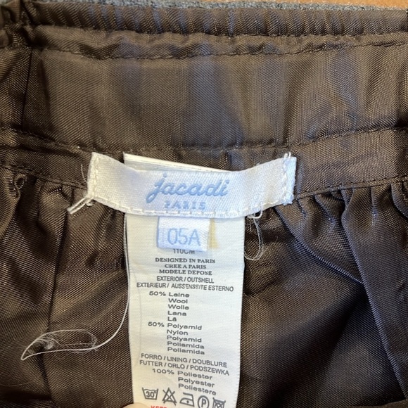 Jacadi gray wool pleated skirt - Picture 4 of 6